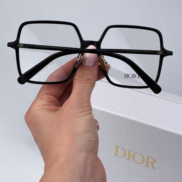 Dior MINI CD O S7F 1100 Women BRAND NEW Eyeglasses Black Square - Picture 2 of 9